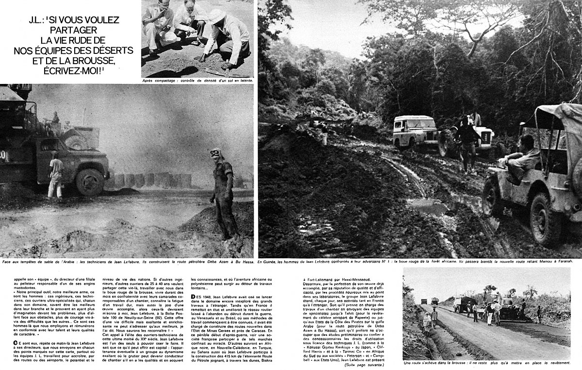 Publicit� Jean Lefebvre 1969